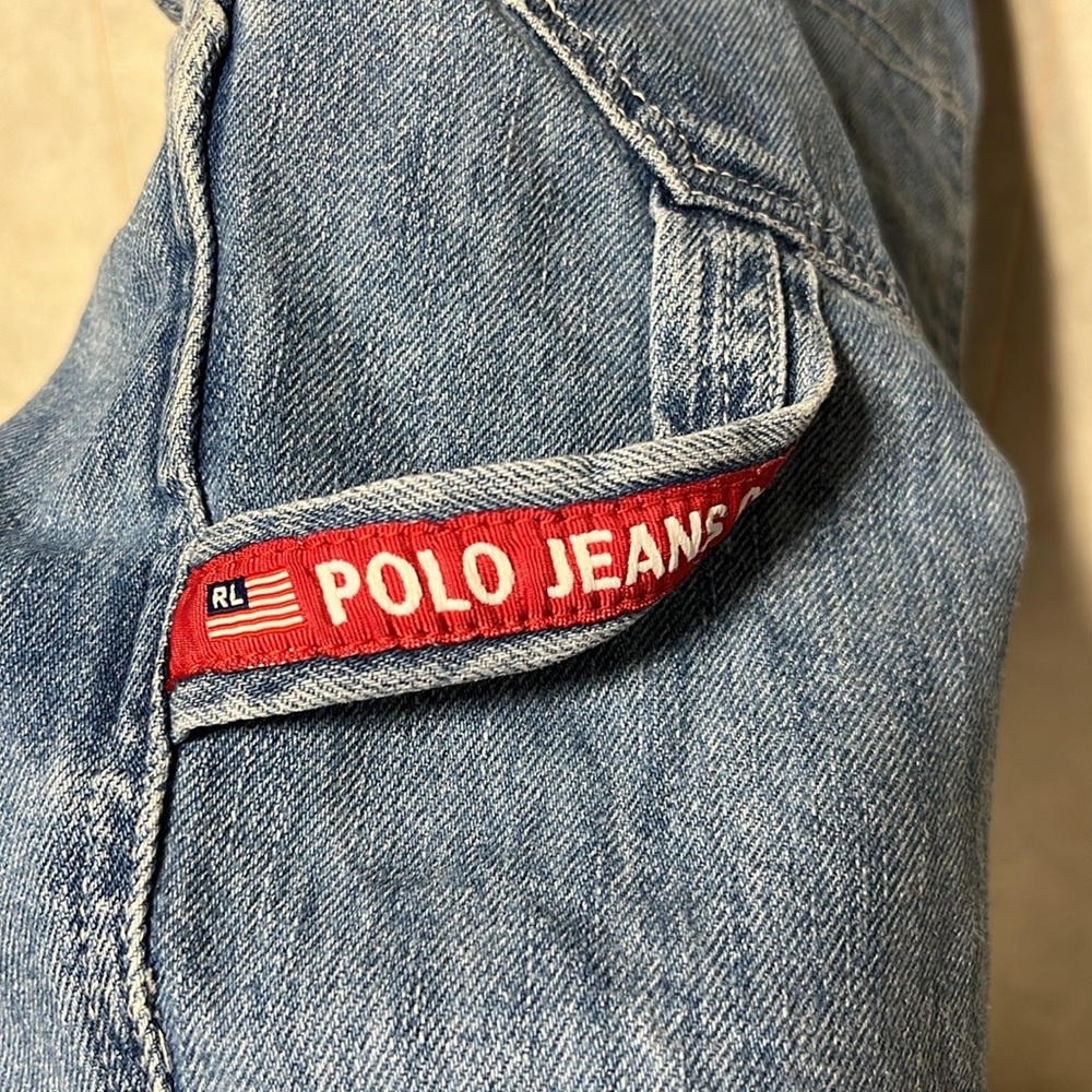 Polo Vtg Ralph Lauren Uniform Shortalls Carpenter… - image 2